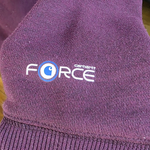 Carhartt Womens Plum Full-Zip Hoodie Jacket Sz Medium - Picture 4 of 8